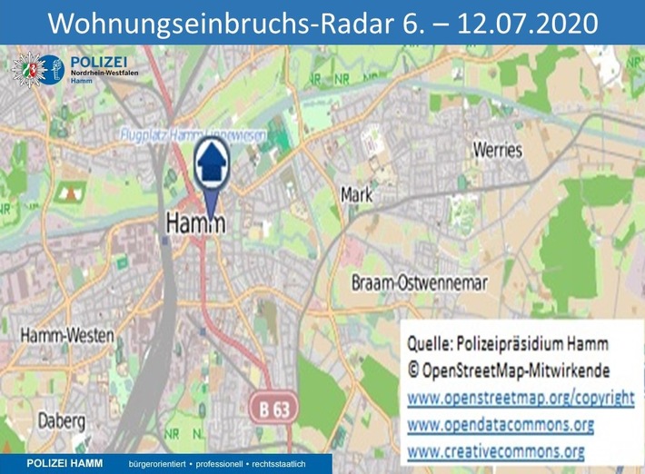 POL-HAM: Wohnungseinbruchs-Radar Hamm 6. - 12. Juli 2020