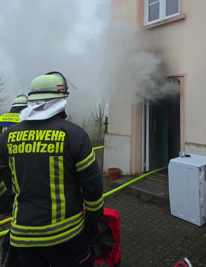 FW-Radolfzell: Kellerbrand in Radolfzell-Stahringen