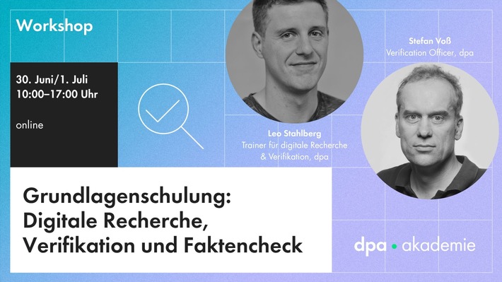 Grundlagenschulung: Digitale Recherche, Verifikation und Faktencheck