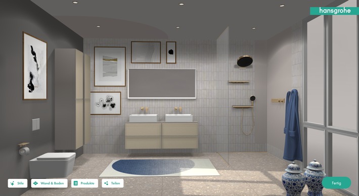 Digitale Branchenneuheit: hansgrohe und Demodern launchen erstes &quot;Inspirator-Tool&quot; für individuelle Badezimmergestaltung