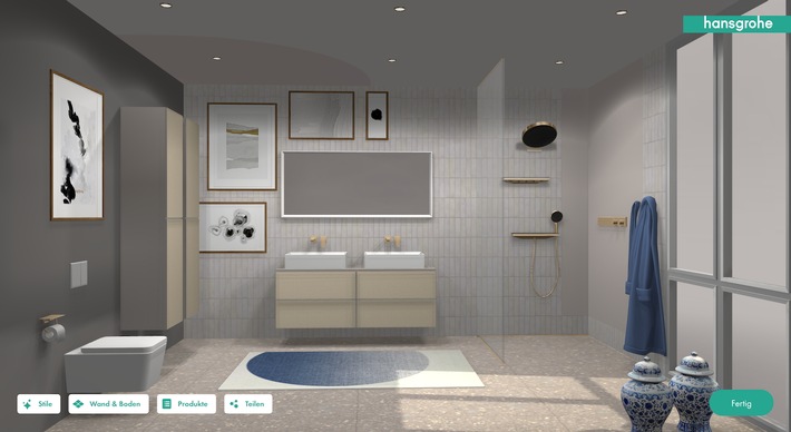 Digitale Branchenneuheit: hansgrohe und Demodern launchen erstes "Inspirator-Tool" für individuelle Badezimmergestaltung