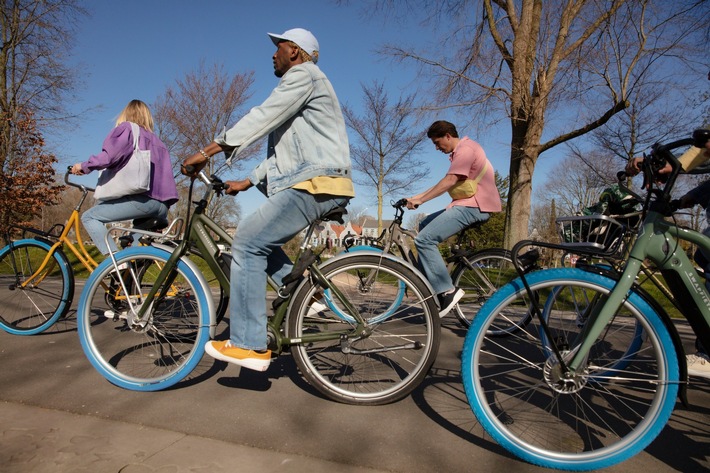 Statt ein gekauftes Rad zu fahren, haben Swapfiets Abonnenten mit dem Fahrrad-Abo geschätzte 800.000 kg CO2 eingespart. | Foto: Swapfiets