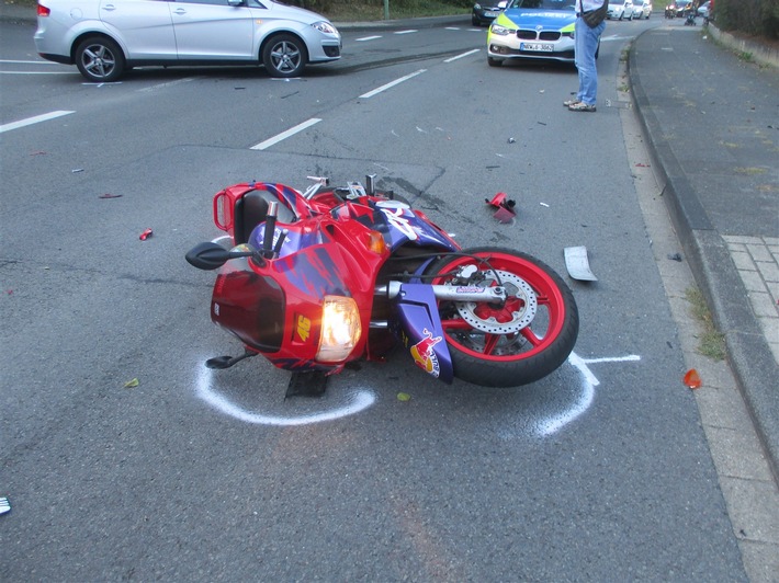 POL-HA: Motorradunfall auf der Tückingstraße