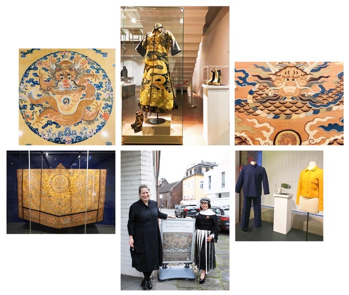 Internationale kulturelle Integration im Rahmen der "Belt and Road"-Initiative / Die Ausstellung "Drache aus goldenen Fäden", die am 1. November im Deutschen Textilmuseum eröffnet wurde, zeigt das kulturelle Erbe der Textilstickerei Chinas von der Yuan-Dynastie bis zur modernen Zeit. / Weiterer Text über ots und www.presseportal.de/nr/149859 / Die Verwendung dieses Bildes ist für redaktionelle Zwecke honorarfrei. Veröffentlichung bitte unter Quellenangabe: "obs/sheme"