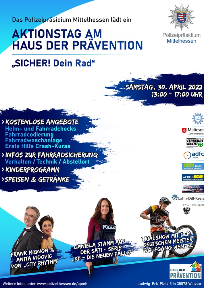 POL-LDK: Save the date! - Fahrrad-Aktionstag am 30.04.2022 in Wetzlar am Haus der Prävention