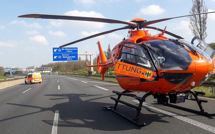 FW-BO: Verkehrsunfall mit Motorradfahrer auf der A 40