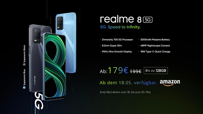 Das günstigste 5G Smartphone - realme 8 5G / offiziell in Deutschland gestartet