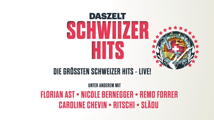 2025 startet das neuste und vielleicht beste Showformat aller Zeiten von DAS ZELT: Schwiizer Hits - live. Am 21. Februar findet in der Lenk die Premiere von "Schwiizer Hits" statt!