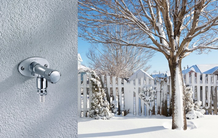 Effektiver Schutz vor Wasserrohrbrüchen: Frostsichere Außenwandarmaturen verhindern Frostschäden am Gebäude