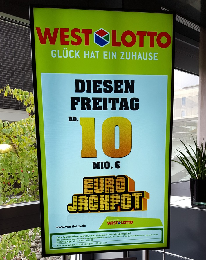 Eurojackpot geht mit 10,5 Mio. Euro erneut nach Nordrhein-Westfalen