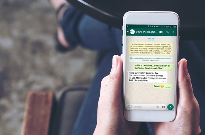 Pressemitteilung: &quot;Pilotprojekt mit Facebook: Die Deutsche Hospitality ergänzt ihre Kommunikationskanäle um WhatsApp Business&quot;