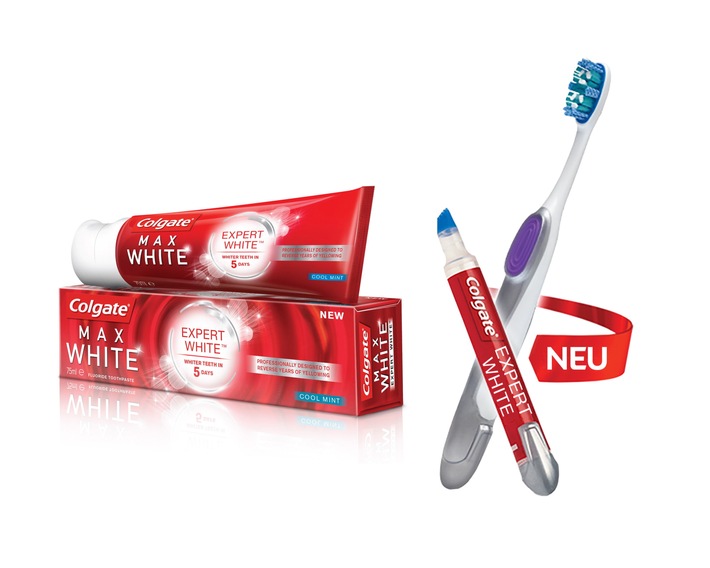 Professionelle Zahnaufhellung für Zuhause: Colgate MaxWhite Expert White ab sofort erhältlich