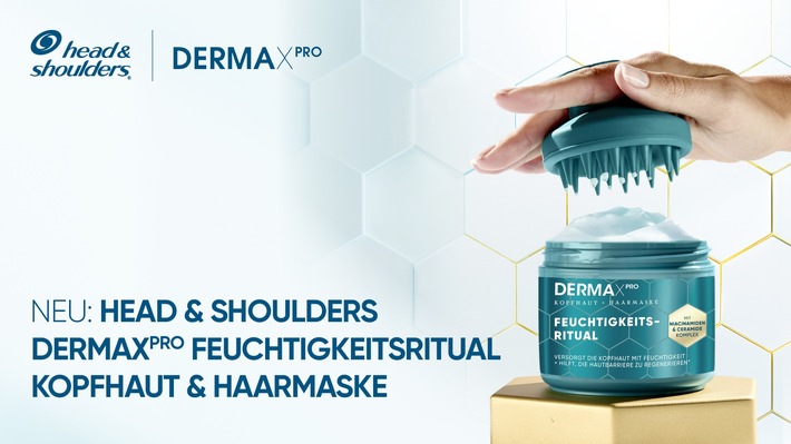 Head & Shoulders DERMAXPRO Feuchtigkeitsritual Kopfhaut und Haarmaske / Weiterer Text über ots und www.presseportal.de/nr/13483 / Die Verwendung dieses Bildes für redaktionelle Zwecke ist unter Beachtung aller mitgeteilten Nutzungsbedingungen zulässig und dann auch honorarfrei. Veröffentlichung ausschließlich mit Bildrechte-Hinweis.