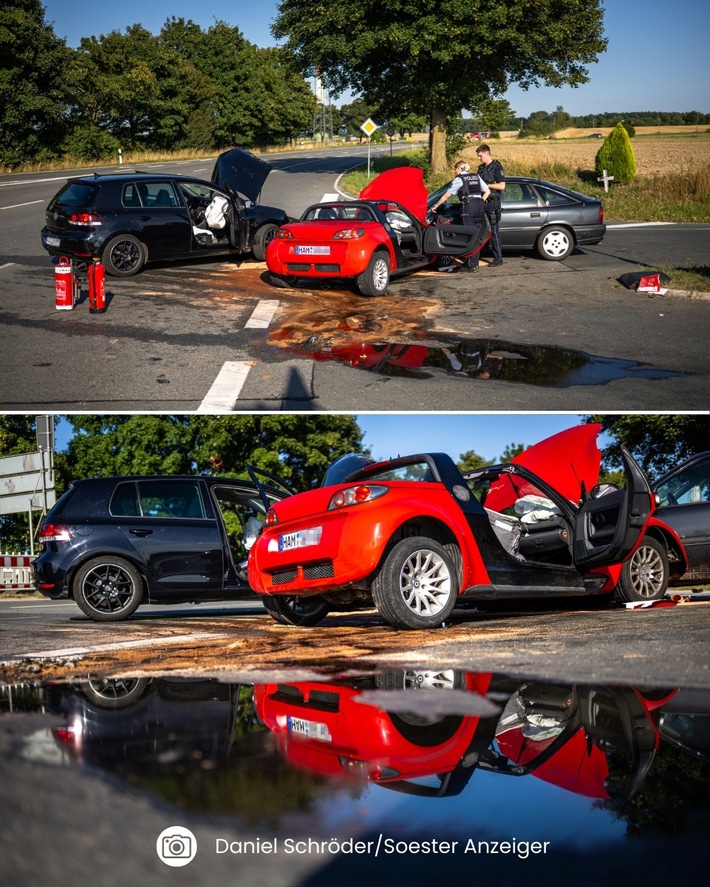 FW Ense: Verkehrsunfall -MANV 1- B516 Bittinger Haarweg