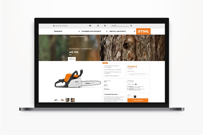 STIHL eröffnet neuen Online-Shop / Trotz widriger Lage - unter stihl.de für die Kunden da