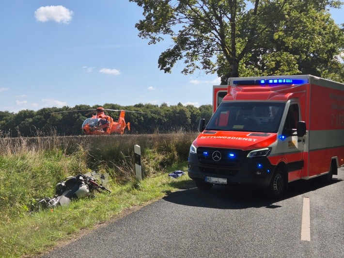 POL-HI: Verkehrsunfall mit schwerverletztem Motorradfahrer bei Bockenem