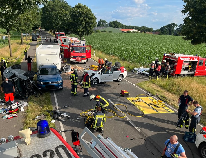 FW-ROW: Zwei Unfälle auf der B71 zwischen Zeven und Rotenburg