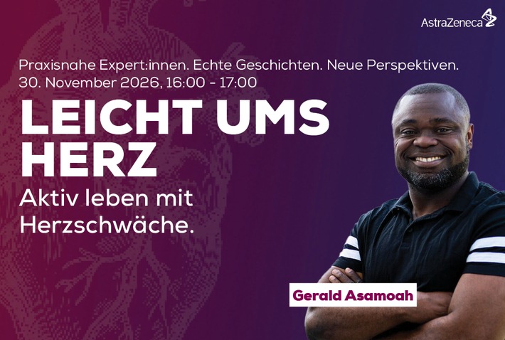 Leicht ums Herz: Gerald Asamoah und Prof. Dr. Christian Stumpf geben Tipps für ein aktives Leben mit Herzschwäche