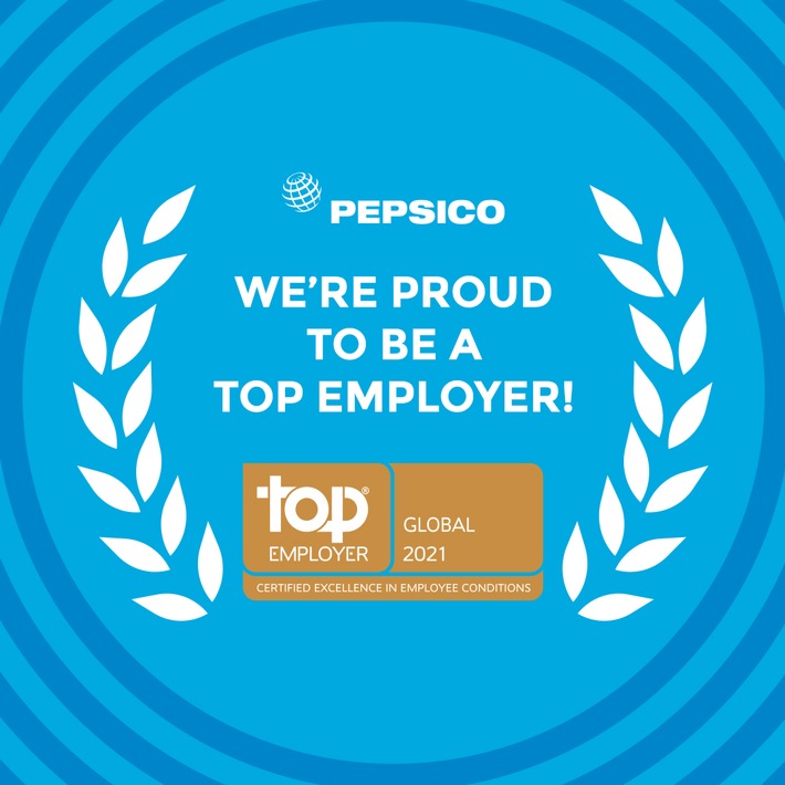 PepsiCo erstmals als &quot;Global Top Employer 2021&quot; ausgezeichnet und erneut unter den Top drei der besten Arbeitgeber Deutschlands