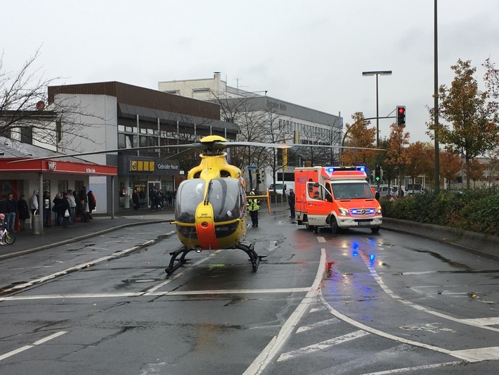 FW-MK: Rettungshubschrauber landete in der Innenstadt