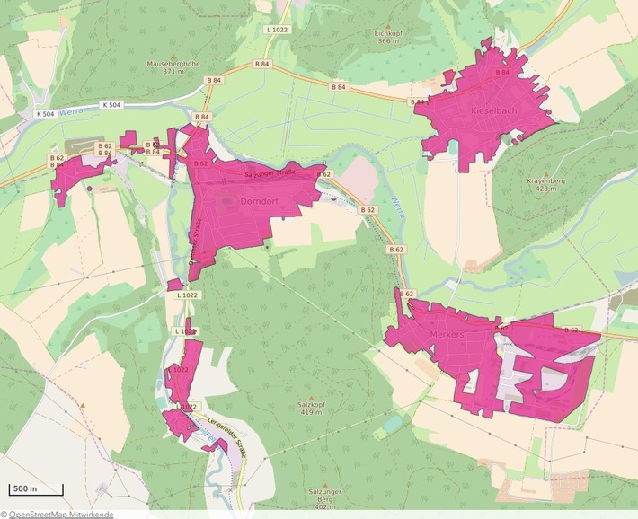 Krayenberggemeinde: Telekom startet Glasfaserausbau in den Ortsteilen Dorndorf, Dietlas, Kieselbach und Merkers