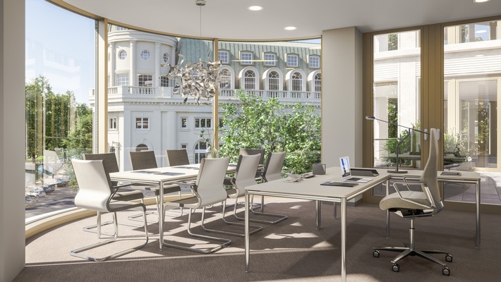 Königsallee Düsseldorf: Neuer COLLECTION Business Center Standort im Le Coeur erweitert flexible Büroflächen im Central Business District / Flexible Büroflächen in Düsseldorf-Königsallee