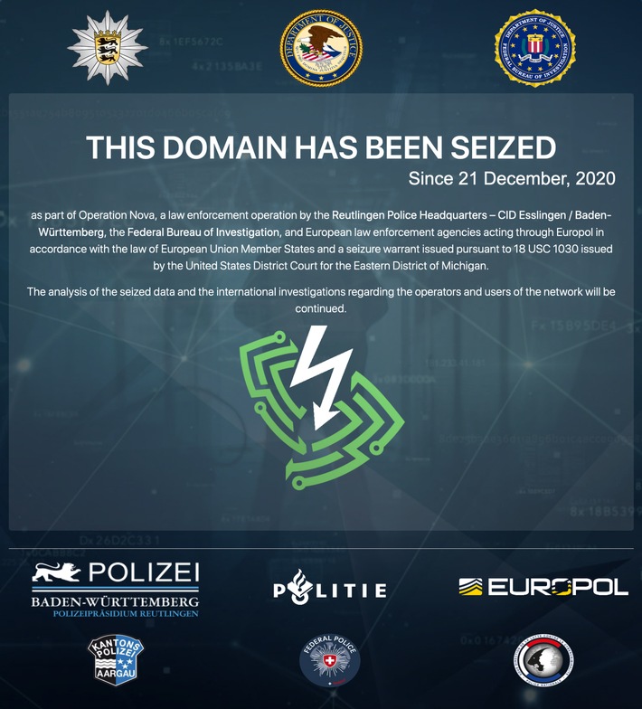 POL-RT: Ermittlungserfolg in der Bekämpfung der organisierten Cyberkriminalität: Zahlreiche Server im Rahmen der &quot;Operation Nova&quot; am 21.12.2020 beschlagnahmt