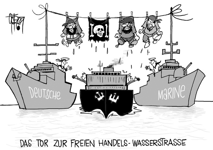 Deutsche Marine - Pressemeldung (Porträt): Flensburger Karikaturist zeigt Deutschen ihre maritime Abhängigkeit auf