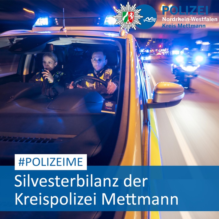 POL-ME: Silvesterbilanz der Kreispolizeibehörde Mettmann - Kreis Mettmann - 2401001