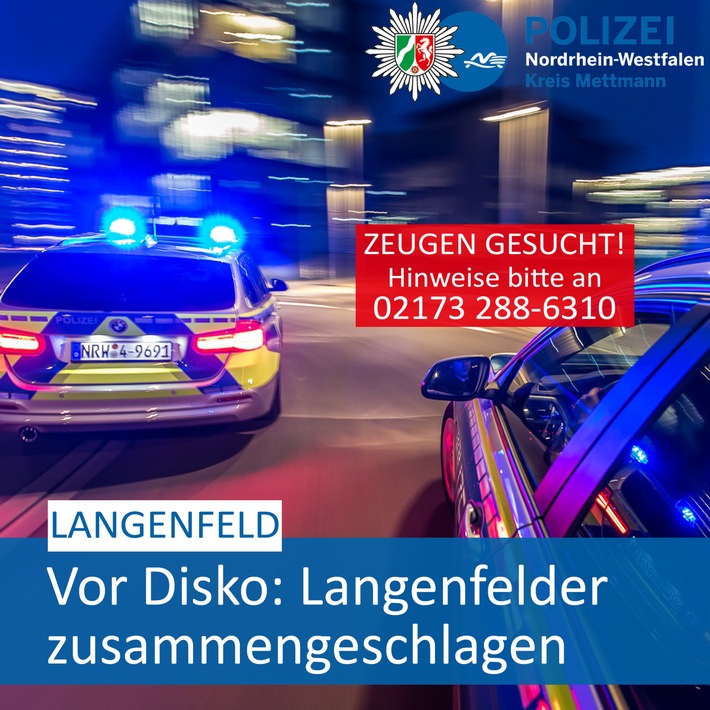 POL-ME: Karnevalsfeier in Diskothek: 28-jähriger Langenfelder zusammengeschlagen - Langenfeld - 2002156