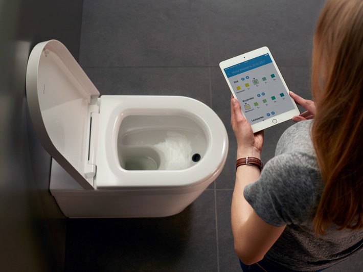 Die Toilette der Zukunft: Duravit präsentiert das erste App-gesteuert WC mit automatischer Urinanalyse auf der ISH in Frankfurt