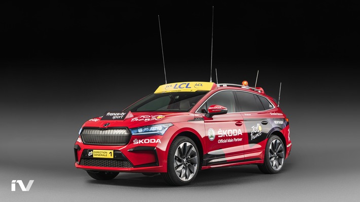 SKODA ENYAQ iV debütiert als Führungsfahrzeug bei der Tour de France