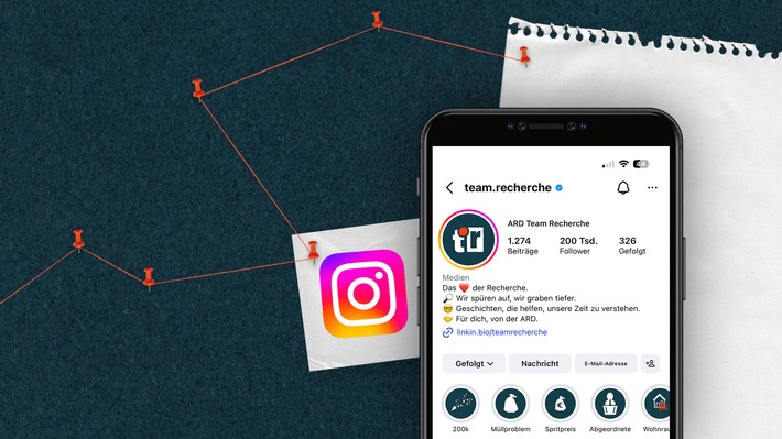 "ARD team.recherche" knackt Marke von 200.000 Followern auf Instagram - erfolgreiches Angebot von ARD-Politikmagazinen für jüngere Zielgruppen