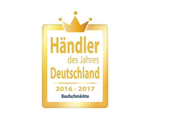 toom ist &quot;Händler des Jahres&quot; / toom belegt bei der Wahl der besten Handelsketten in der Kategorie &quot;Baufachmärkte&quot; den ersten Platz