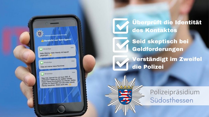 POL-OF: Warnung vor &quot;WhatsApp&quot;-Betrügern; Einbrüche in Baustellen und Schnellrestaurant; Farbschmierereien; Unfälle und Unfallfluchten; Eigentümer stellen Motorraddieb; Rhönschafe geklaut