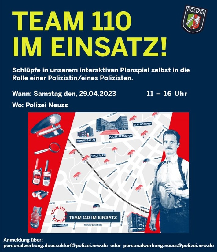 POL-NE: Team 110 im Einsatz!