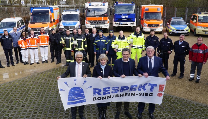 POL-BN: RESPEKT Bonn/Rhein-Sieg!Gemeinsame Kampagne der Feuerwehren, Rettungsdienste, Ordnungsdienste und Polizei in Bonn und dem Rhein-Sieg-Kreis
