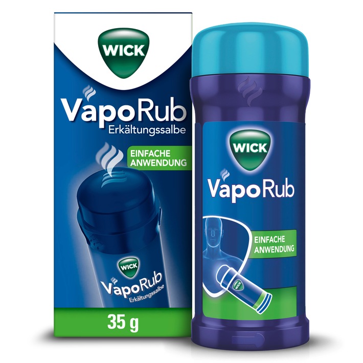 NEU: Erkältungssalbe WICK VapoRub im Stick-Format - für eine noch einfachere Anwendung ohne verschmierte Hände