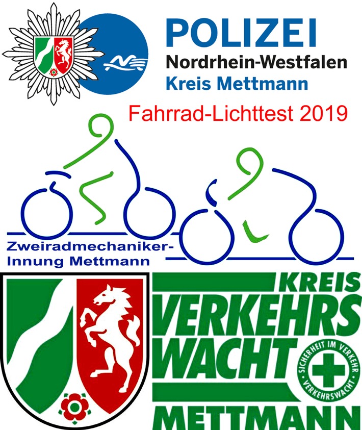 POL-ME: Fahrrad-Lichttestaktion 2019: Sicherheit durch Sichtbarkeit - Kreis Mettmann - 1910148