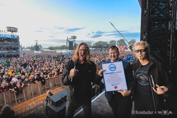 RID-Weltrekord bei WACKEN OPEN AIR 2023: »lautester Growl einer Menschenmenge (Heavy Metal)« (110,3 dbA)