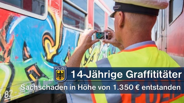Bundespolizeidirektion München: Graffitisprayer geschnappt: Jugendliche verursachen Schaden in Höhe von 1.350 Euro