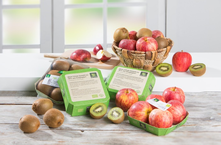 Bio-Obst jetzt in allen NORMA-Filialen mit umweltschonenden Verpackungen aus Gras / Discounter aus Nürnberg forciert umweltfreundliche Verpackungen (FOTO)