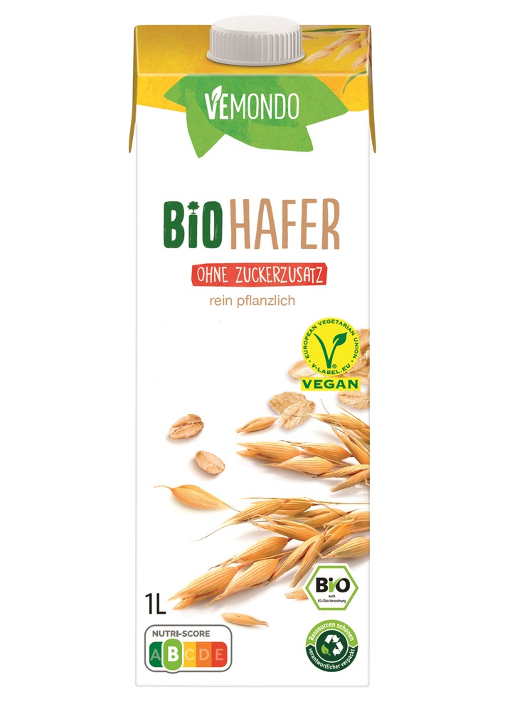 Bio Hafer-Drink der Lidl-Eigenmarke &quot;Vemondo&quot; überzeugt in aktueller Ökotest-Ausgabe mit Topnote