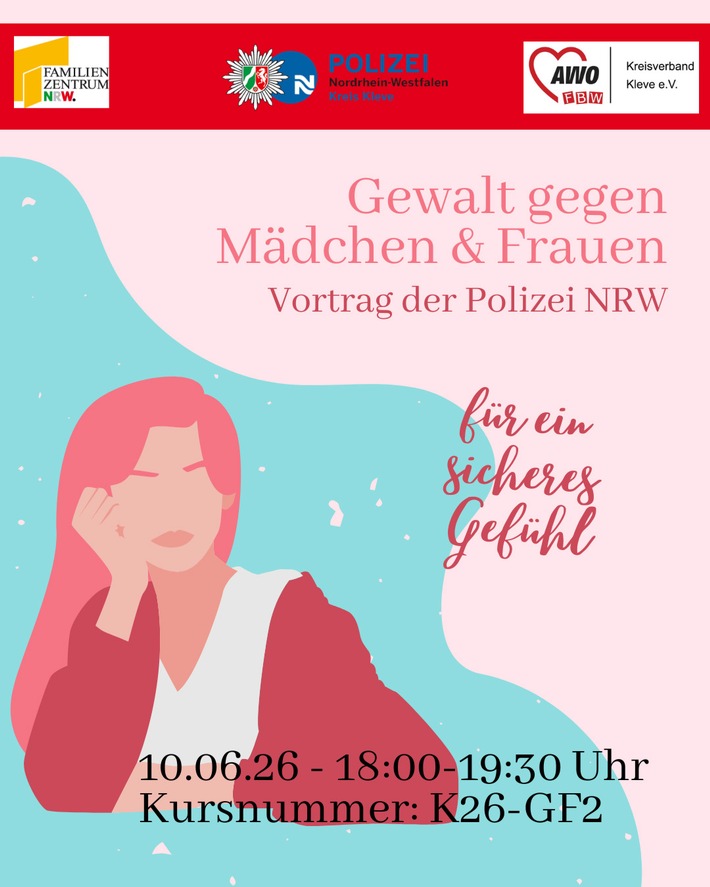 POL-KLE: Kreis Kleve - "Gewalt gegen Mädchen und Frauen": Präventionsangebot von AWO und Polizei