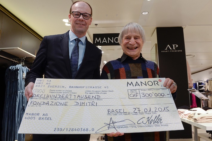 Manor Weihnachts-Charity: 300 000 Franken für die Fondazione Dimitri (BILD)