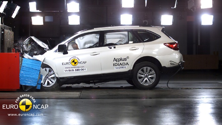 Neuer Subaru Outback erhält fünf Euro-NCAP-Sterne / Top-Bewertungen für Insassenschutz / Erstmals mit Assistenzsystem Eyesight