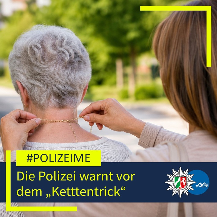 POL-ME: Zuletzt vermehrt Fälle: Polizei warnt vor dem "Kettentrick" - 2605017