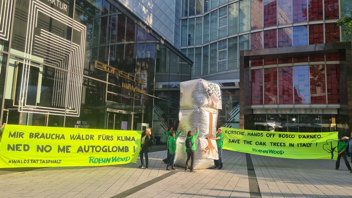 Protest gegen Porsche-Hauptversammlung: Waldschutz statt Rennstrecke!