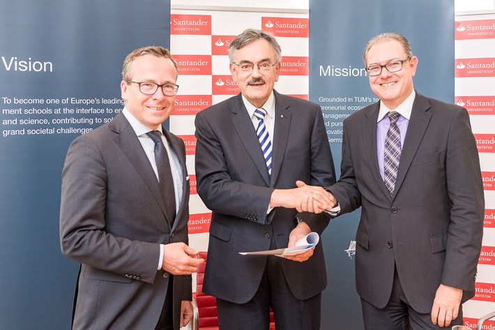 Santander und TUM School of Management der Technischen Universität München vereinbaren Partnerschaft