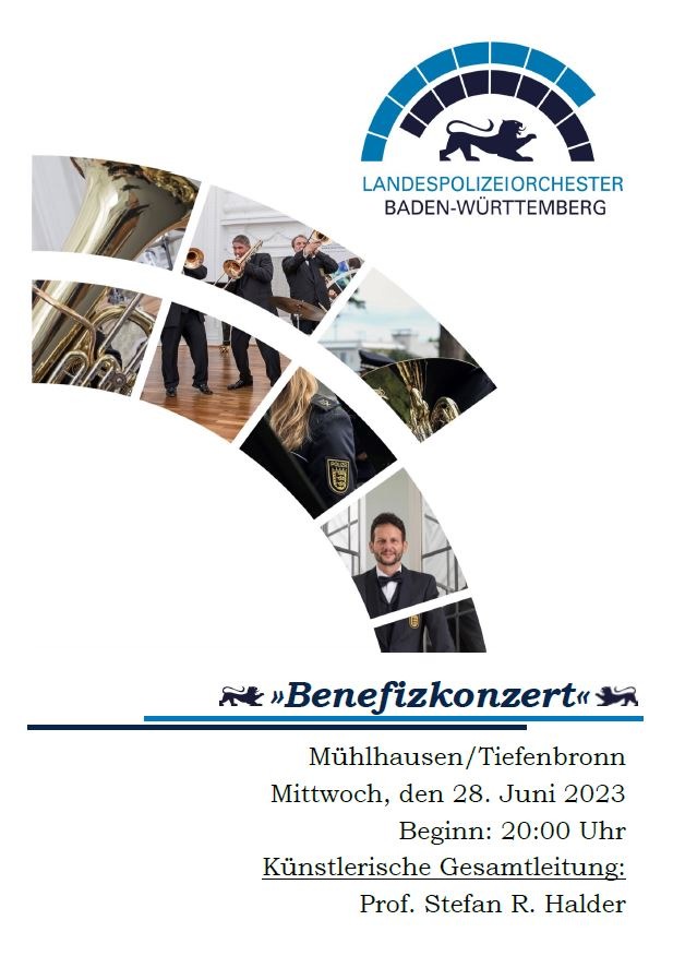 POL-Pforzheim: (Enzkreis) Tiefenbronn - Benefizkonzert des Landespolizeiorchesters Baden-Württemberg